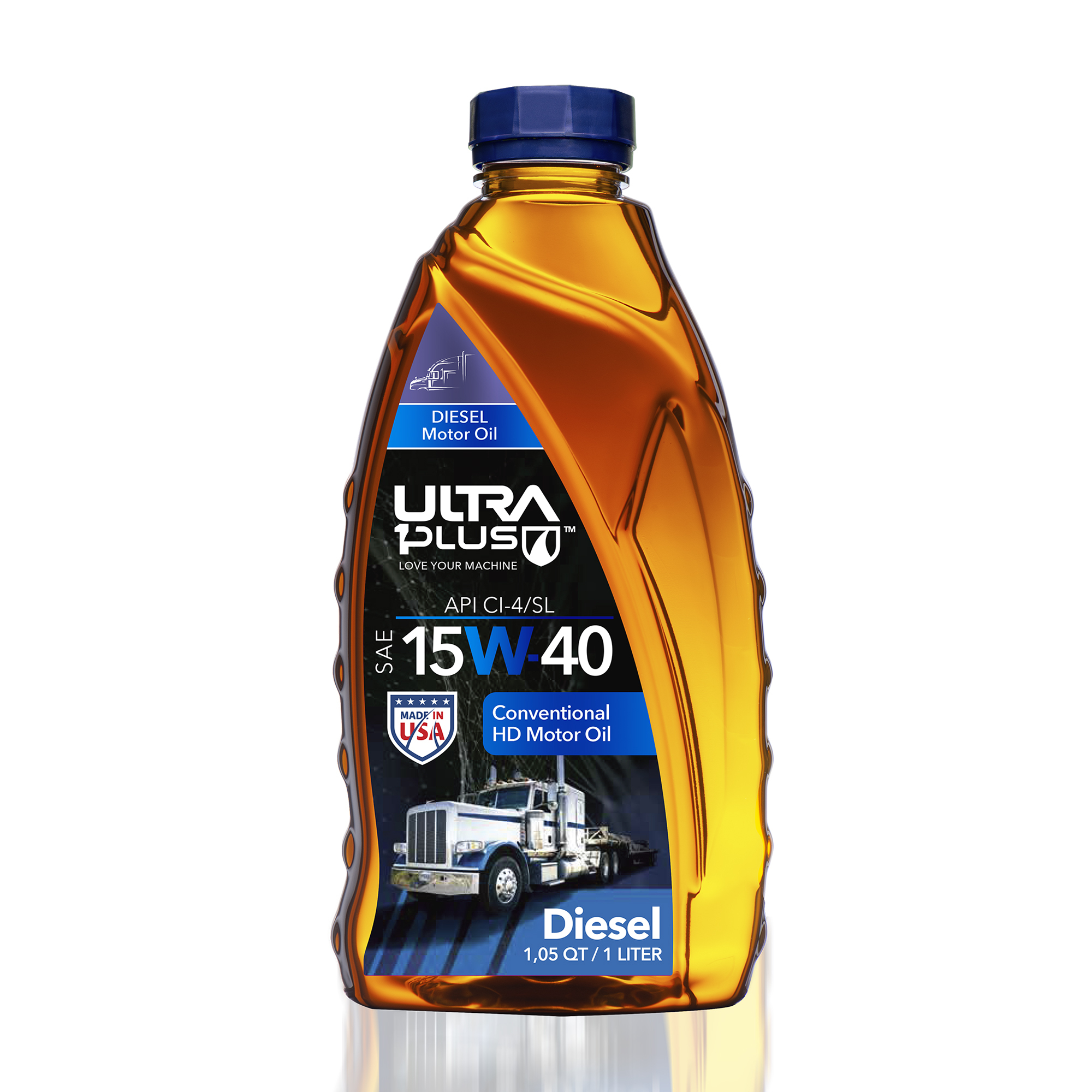 Ultra1Plus Conventional Motor Oil - 15W-40, CI-4/SL, 1-Qt., Model# UL306